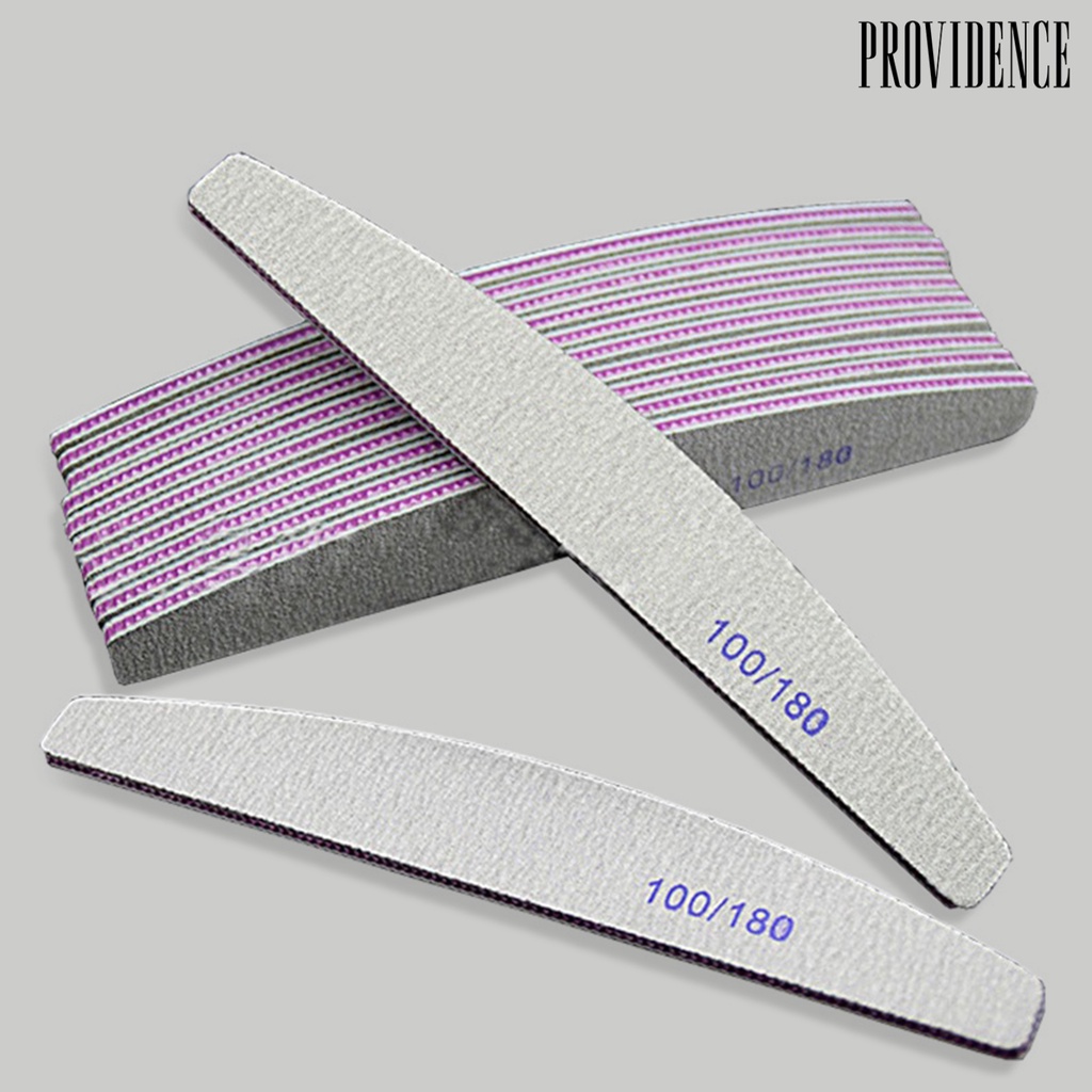 Providence 25Pcs Nail File Smooth Nail Dual Sided Manicure Tools Natural Arylic False Gel Nail File for Salon