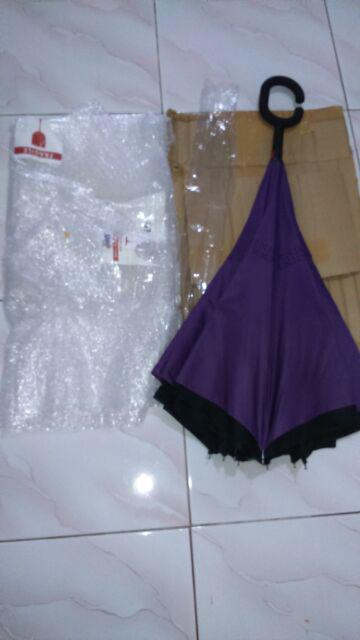 Payung Terbalik Kazbrella 2nd Generation Tombol Merah Non Sarung