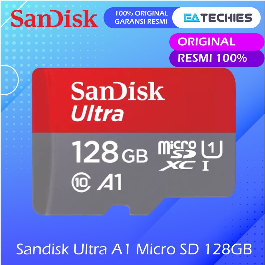 Micro SD Sandisk Ultra 128GB 120Mbps A1 MicroSDXC Original