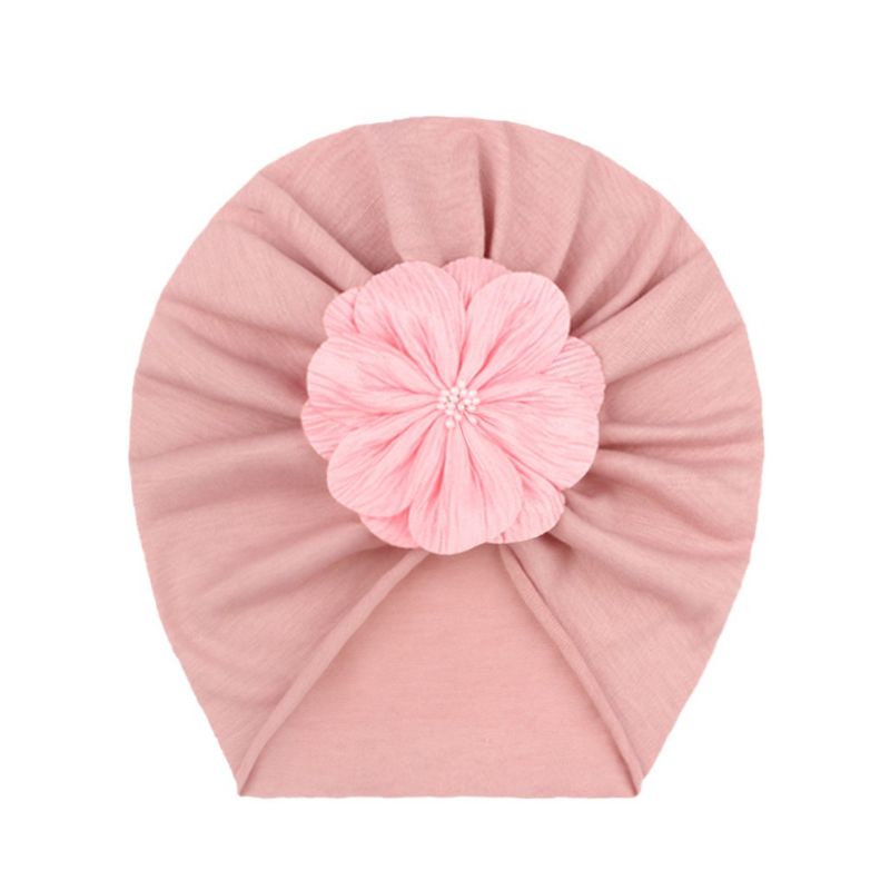 (Pimenova) Turban Anak Bayi Pita Polka 0-3 tahun - Bandana Bayi Perempuan - Ciput Bayi-pink 2