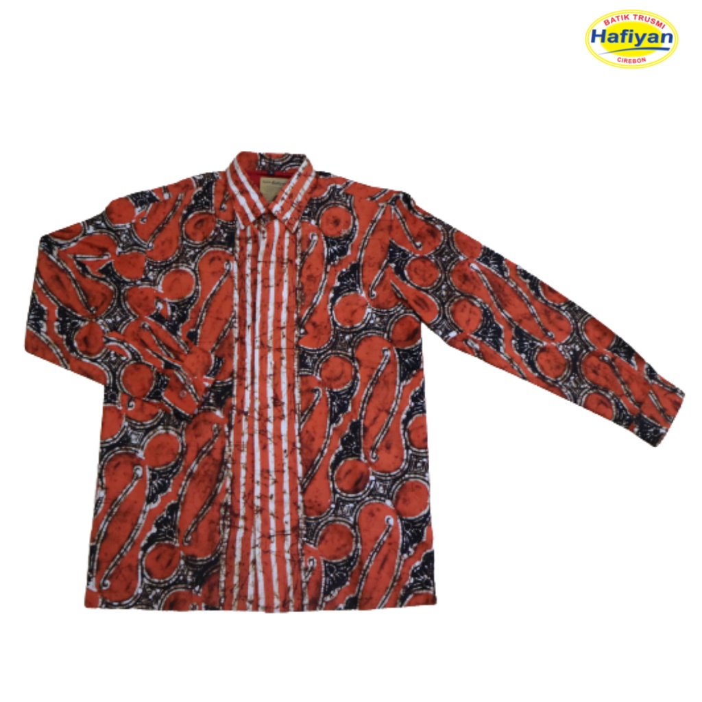 BATIK TRUSMI HAFIYAN KEMEJA BATIK LENGAN PANJANG BATIK MOTIF PARANG BATIK PREMIUM MEGA MENDUNG BATIK