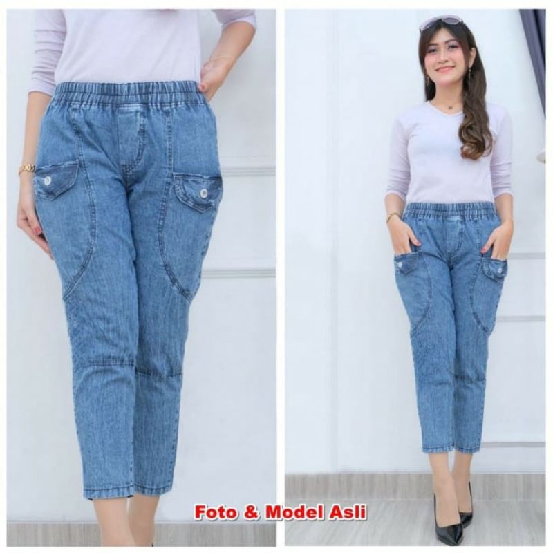 (JUMBO BB 50-100 KG) CELANA BAGGY JEANS SNOW WANITA DEWASA TERLARIS SUPER JUMBO TERBARU COD - oyfriend Jumbo XL fit XXXXL - Jumbo Jeans Denim - MBC COLLECTION_ Daniel Pant Jumbo // Jeans Jumbo // Celana Jumbo