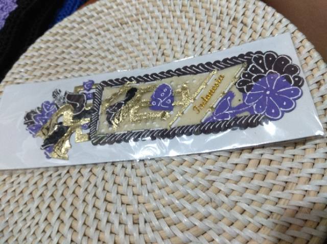 (BISA COD) SOUVENIR PEMBATAS BUKU (BOOKMARK) WAYANG KULIT RAMA SHINTA INDONESIA 15x5 cm - MURAH