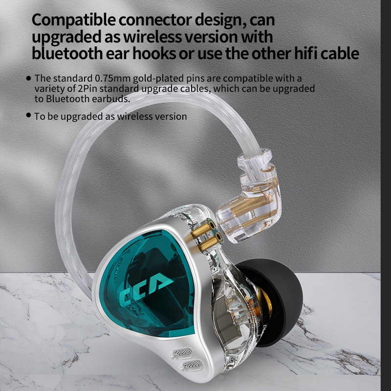 Cca CA10 Headset Earphone Kabel HIFI 5BA Balance Amature Untuk Olahraga