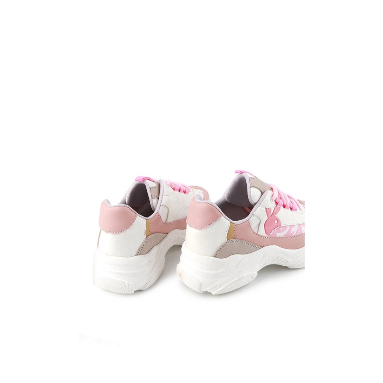 SEPATU SNEAKER PLAYBOY WANITA ORIGINAL CASUAL KETS BRANDED PINK PLW08