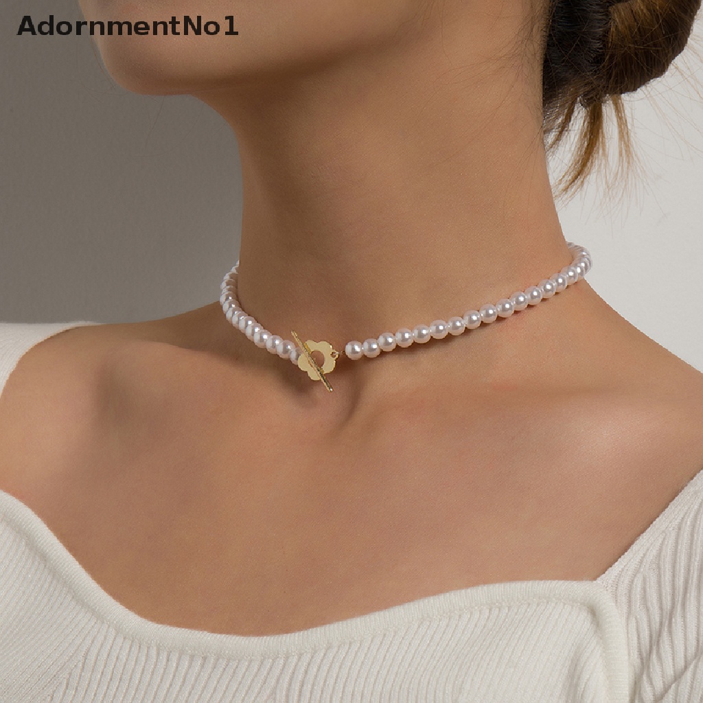 (AdornmentNo1) Kalung Choker Rantai Manik Kristal Hitam Untuk Wanita