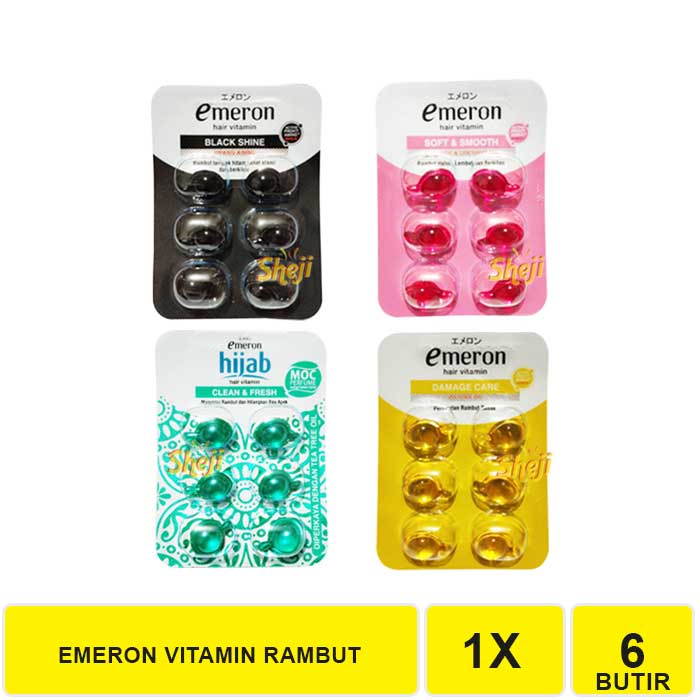 EMERON VITAMIN RAMBUT ISI 6 BUTIR / HAIR VITAMIN BLISTER ISI 6 BUTIR