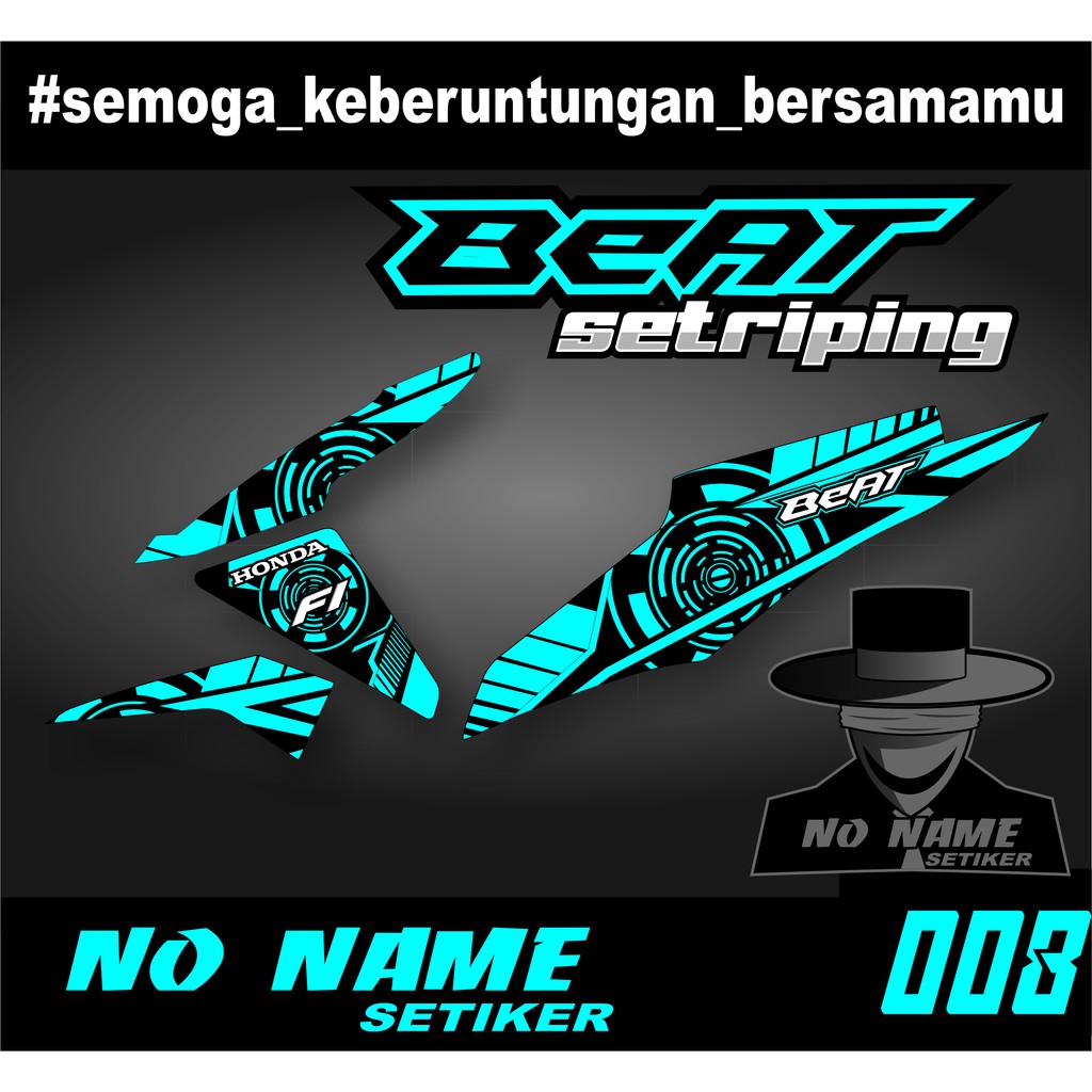 striping setiker stiker sticker beat fi (b8) 2013-2015 variasi - stiker motor honda setriping beat