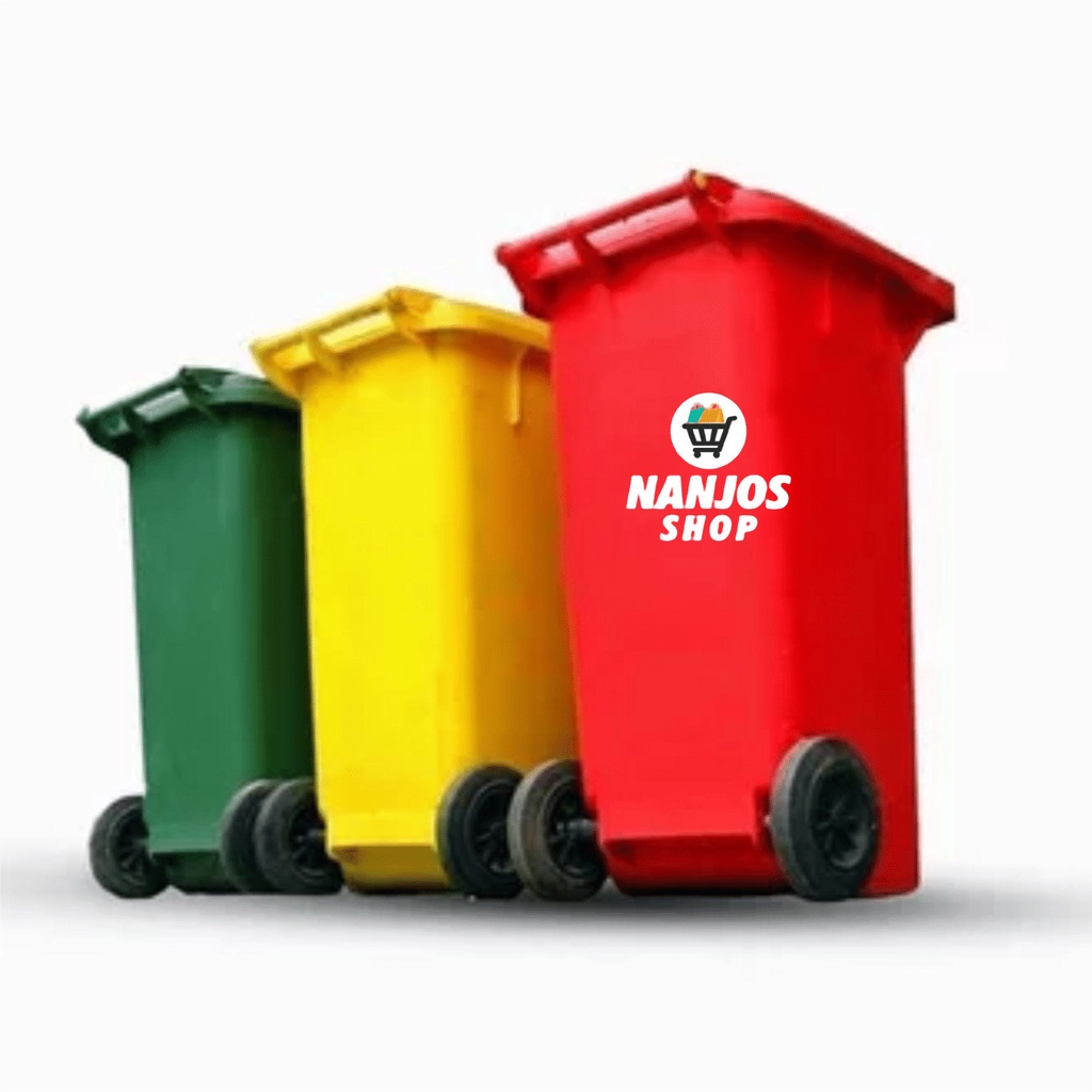 Hanata Tong Tempat Sampah Dustbin Roda Gerobak Hnt4003 120 Liter Biru