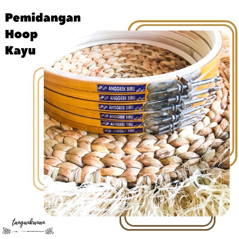 [3 Lusin] Pemidang Kayu 10 cm Anggrek Biru