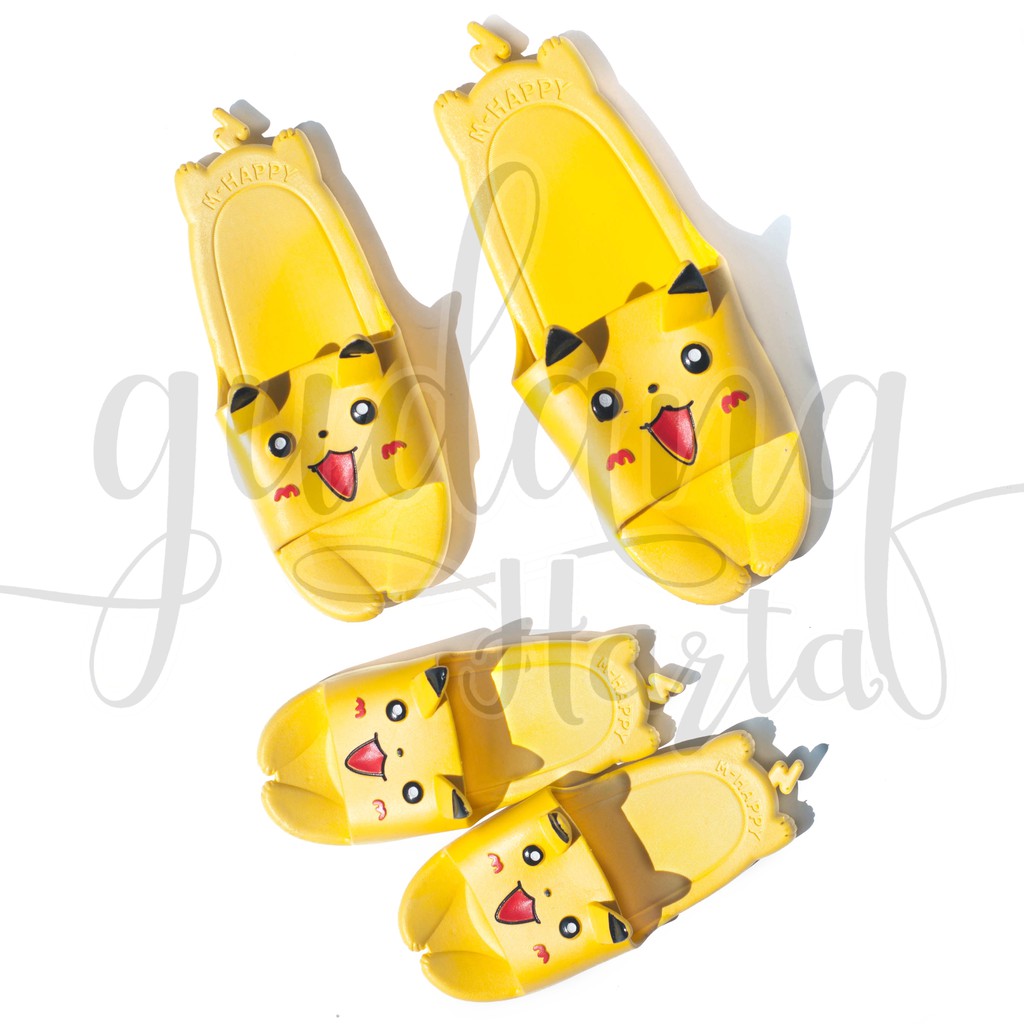 Sandal Rumah Yelow Monster Listrik Slipper Wanita Kartun Unik GH 104010