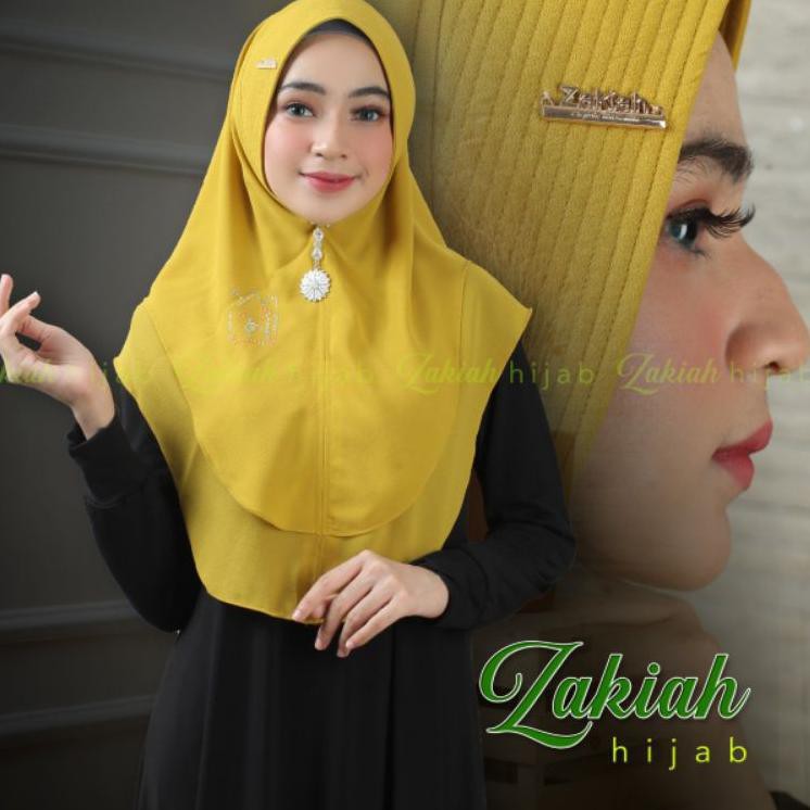 Diskon ramadhan (((ORIGINAL ZAKIAH))) Khimar Mini OVAL POLOS PLAT R18O09 trimsd