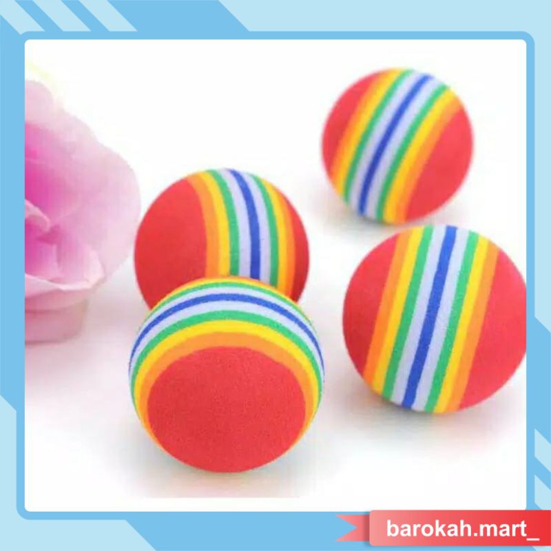 RAINBOW BALL - BOLA MAINAN KUCING PELANGI