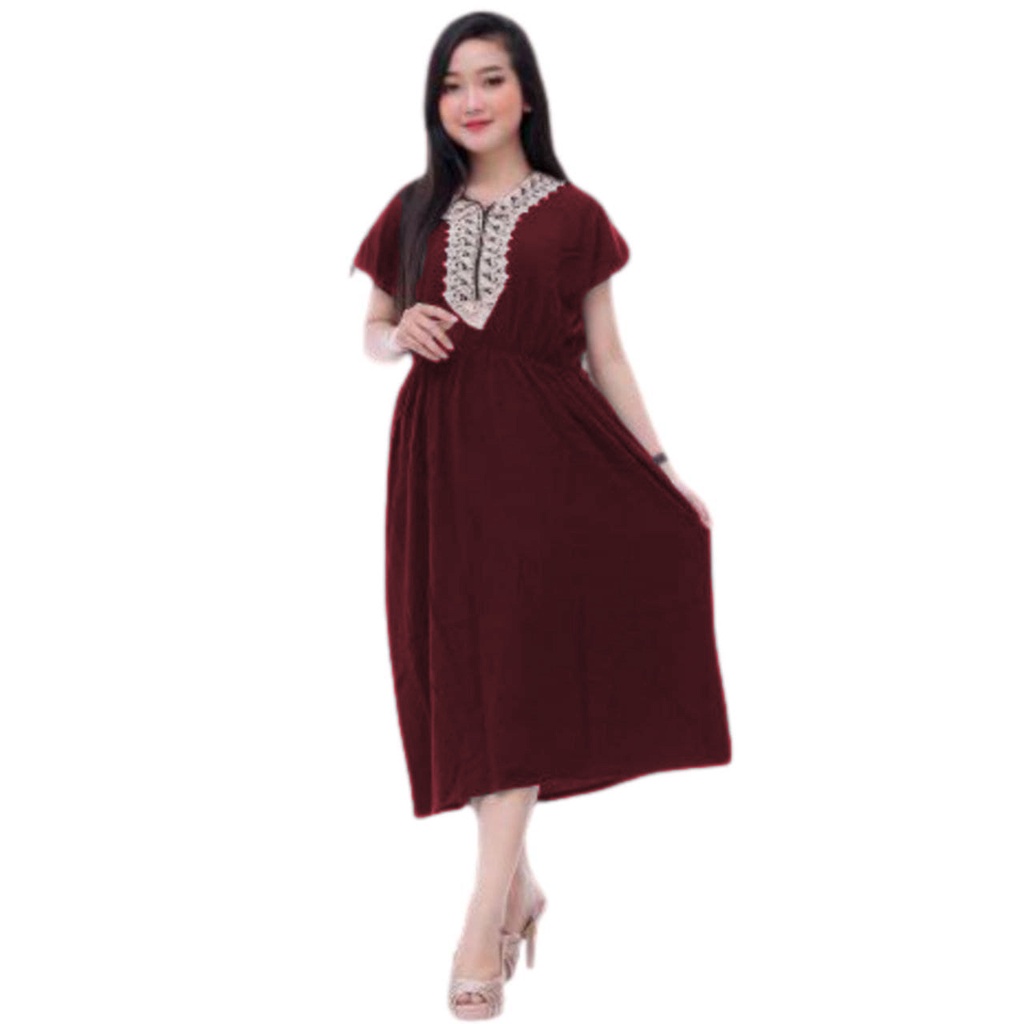 DASTER ARAB DLUSIA TUNIK HANIYAH|| RAYON SUPER GRADE A || RESLETING-Ds Manohara Marun