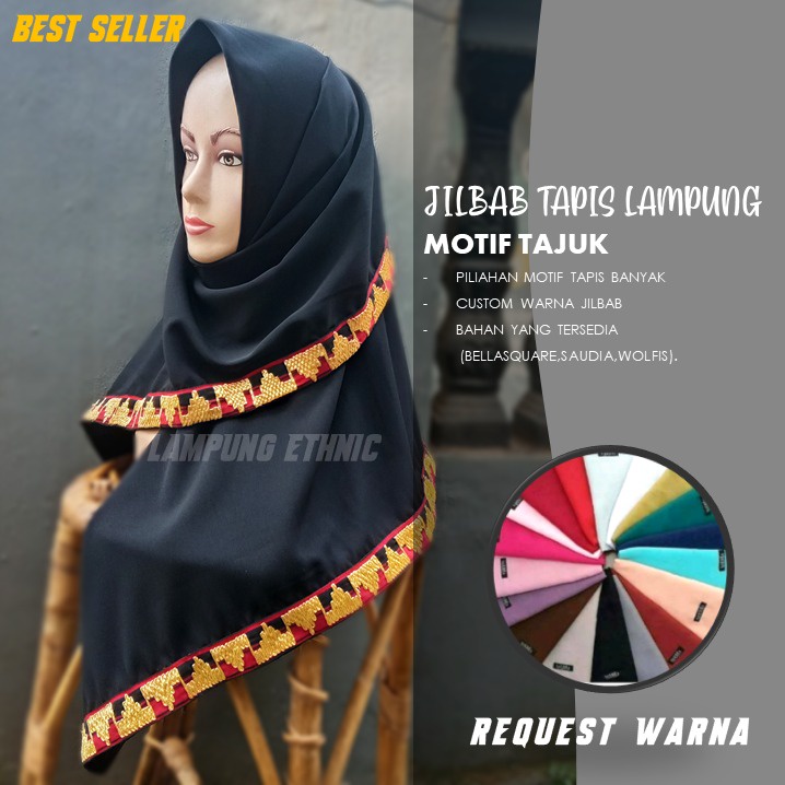 LAMPUNG ETHNICA OFFICIAL - TAPIS LAMPUNG ASLI -Lampung Ethnic - Pashmina - Jilbab Tapis Lampung -HIJ
