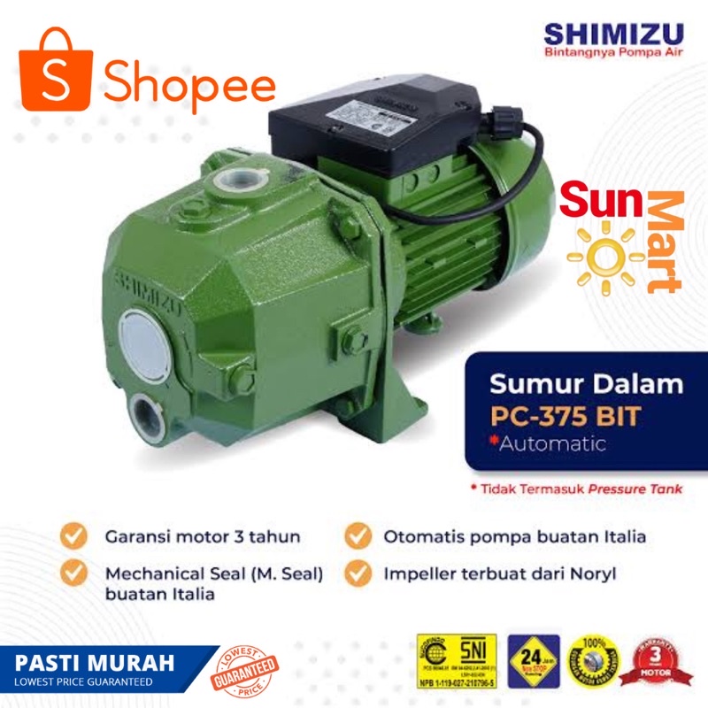 Pompa Air Sumur Dalam Shimizu Pc 375 Bit Jetpump auto