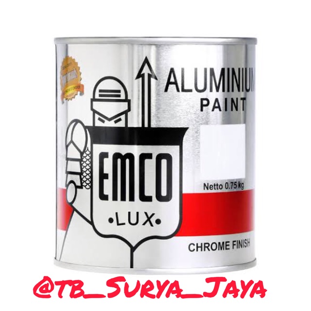 

CAT MINYAK EMCO LUX ALUMUNIUM PAINT CHROME FINISH 0.75 LITER
