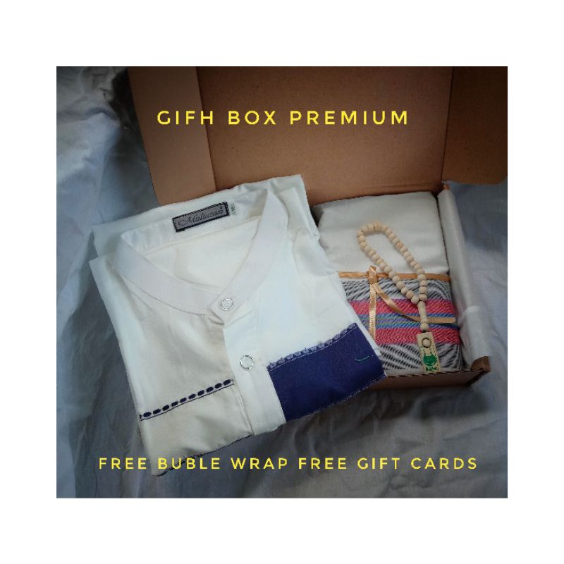 Hadiah Cowok Muslim Baju Koko + Sarung | Hadiah Alat Ibadah | Kado Ultah | Kado Cowok |Hampers Cowok