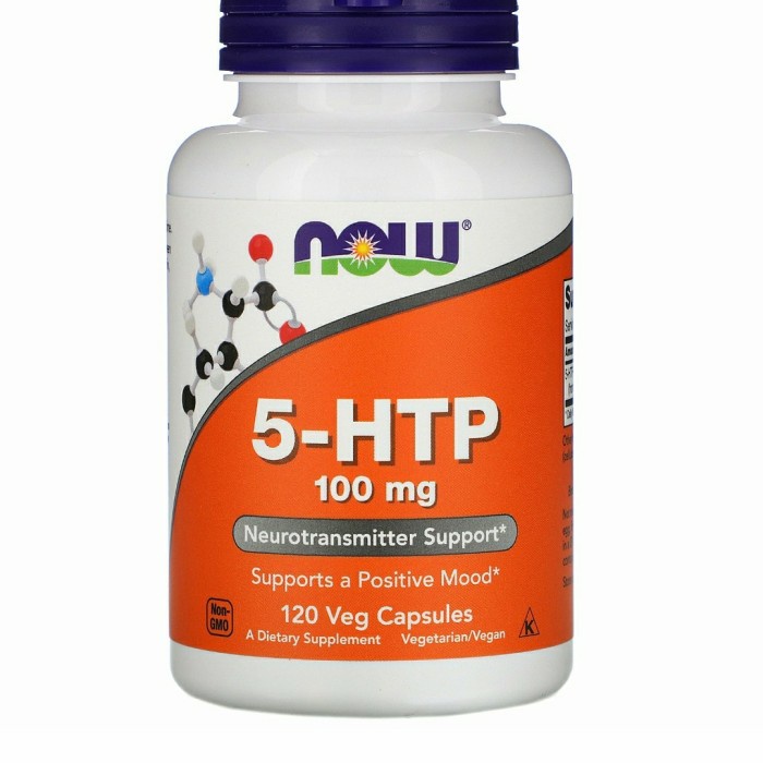 Now Foods 5-HTP 5HTP 5 HTP 100 mg 120 Caps Support Positive mood