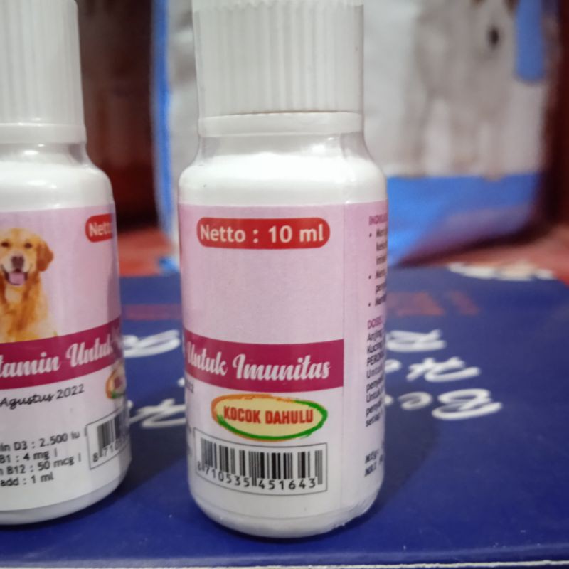 K&amp;J multivitamin imunitas 10ml / obat tetes multivitamin Kucing dan Anjing / vitamin hewan