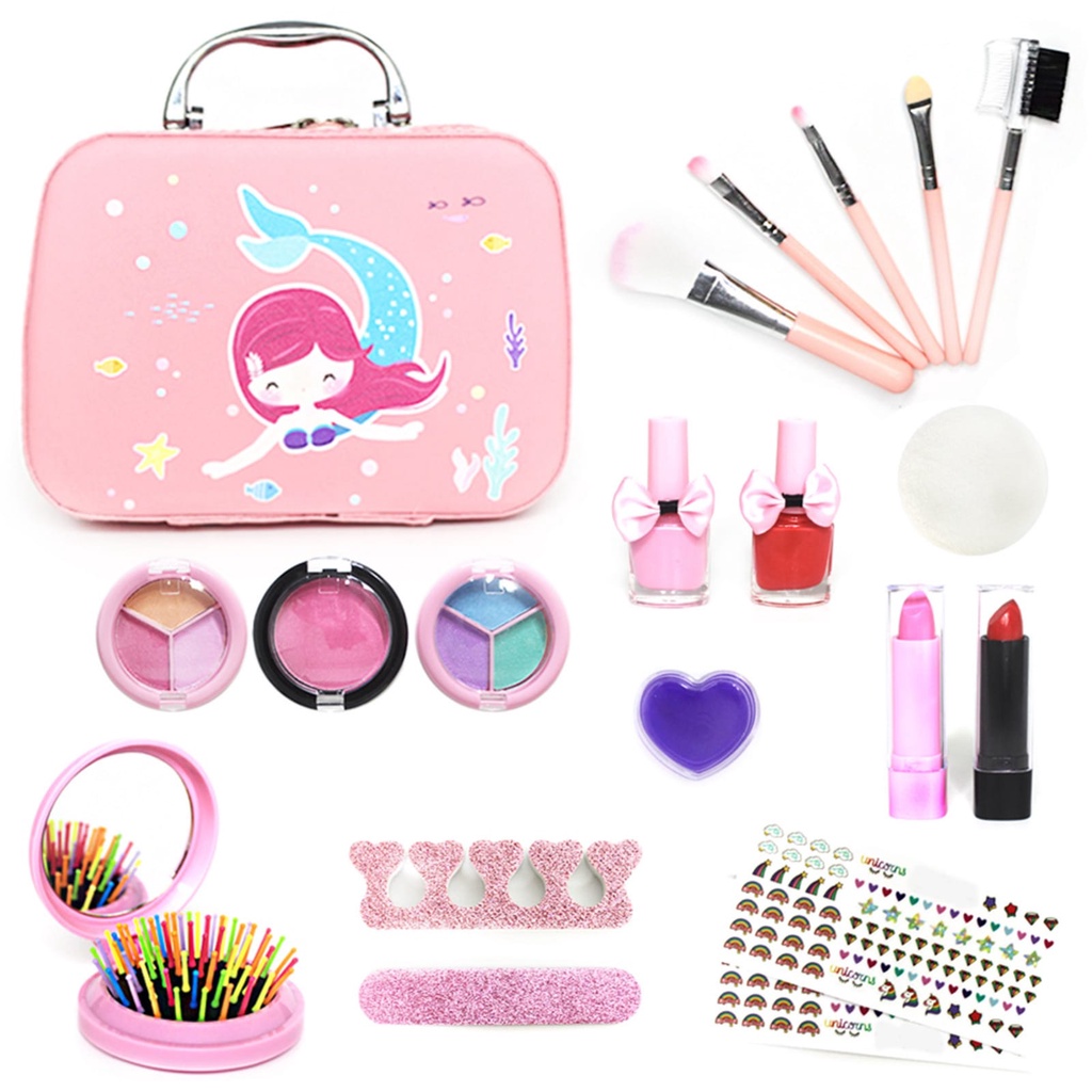 Mainan Tas Kosmetik Anak Children Pretend Plays Make Up Kit Set/Alat Rias Anak  Mainan Make Up Anak Kado Anak Cewek