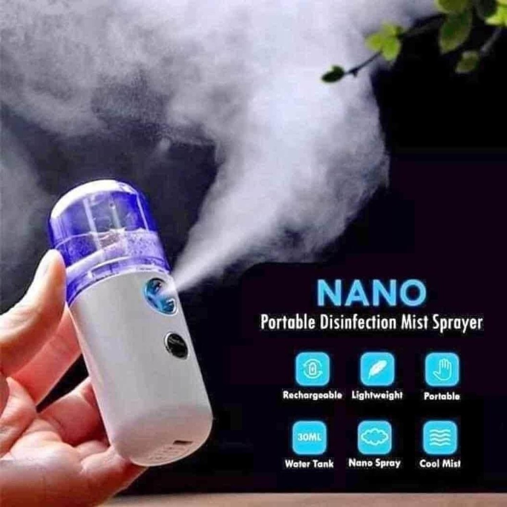 (Huite) Nano Spray Pelembab Wajah Portable Usb Rechargeable Kapasitas 30ml