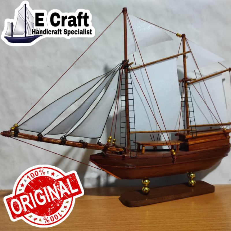 Jual Miniatur Kapal Pinisi Modern 30 CM Indonesia|Shopee Indonesia