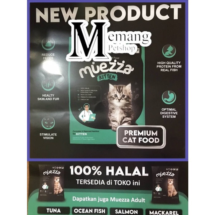 ✔ COD ✔ Muezza Kitten 400gram - Makanan Anak Kucing - Cat Food