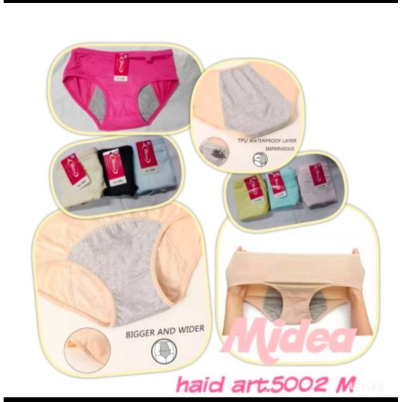 Panties CD celana dalam wanita haid datang bulan POLINI cotton L - XXL