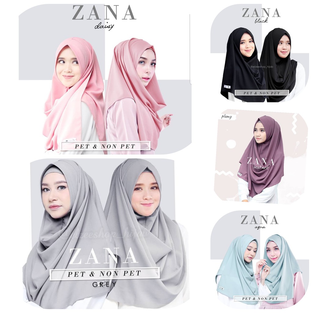 Zana pet | Zana non pet | hijab instan |kerudung instant