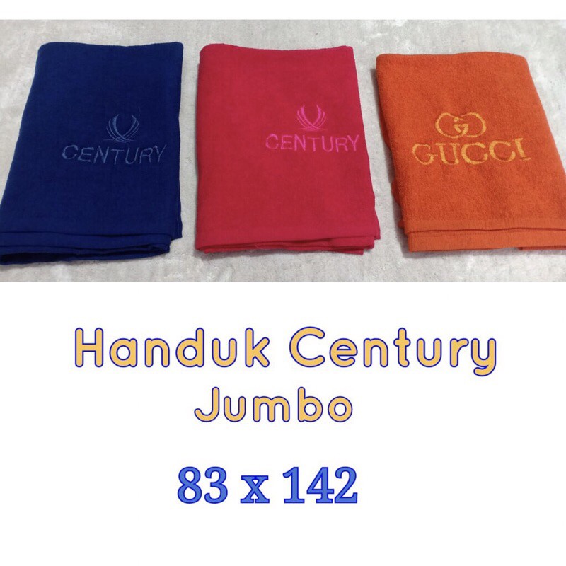 Handuk Mandi Murah Jumbo Besar Century 83x142 cm/Handuk BESAR BAHAN KATUN HALUS (SERAP AIR TINGGI)