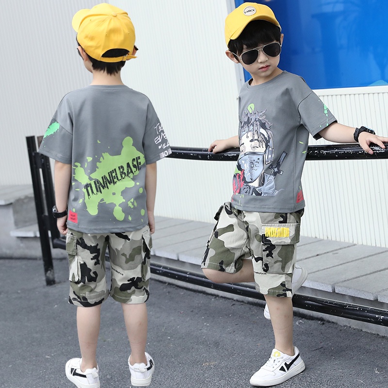 Baju Anak Laki Laki Setelan Remaja Fashion Boyset  Army JITSU Teenager Korean Style Import-7