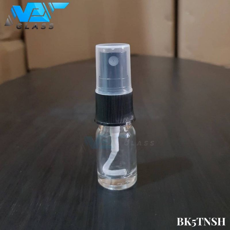 botol spray 5ml kaca bening / botol kaca 5ml tutup spray