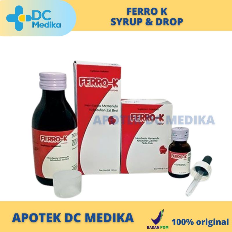 FERRO K / FERRO-K / DROP / SYRUP / MULTIVITAMIN / SUPLEMEN / DAYA TAHAN TUBUH / VITAMIN