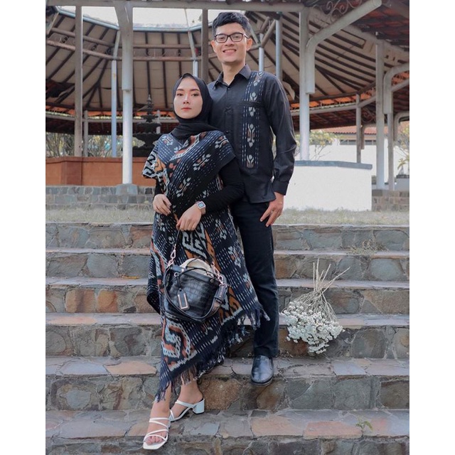 Baju tenun jepara set couple tenun baju tenun couple serimbit baju kondangan dress tenun kemeja