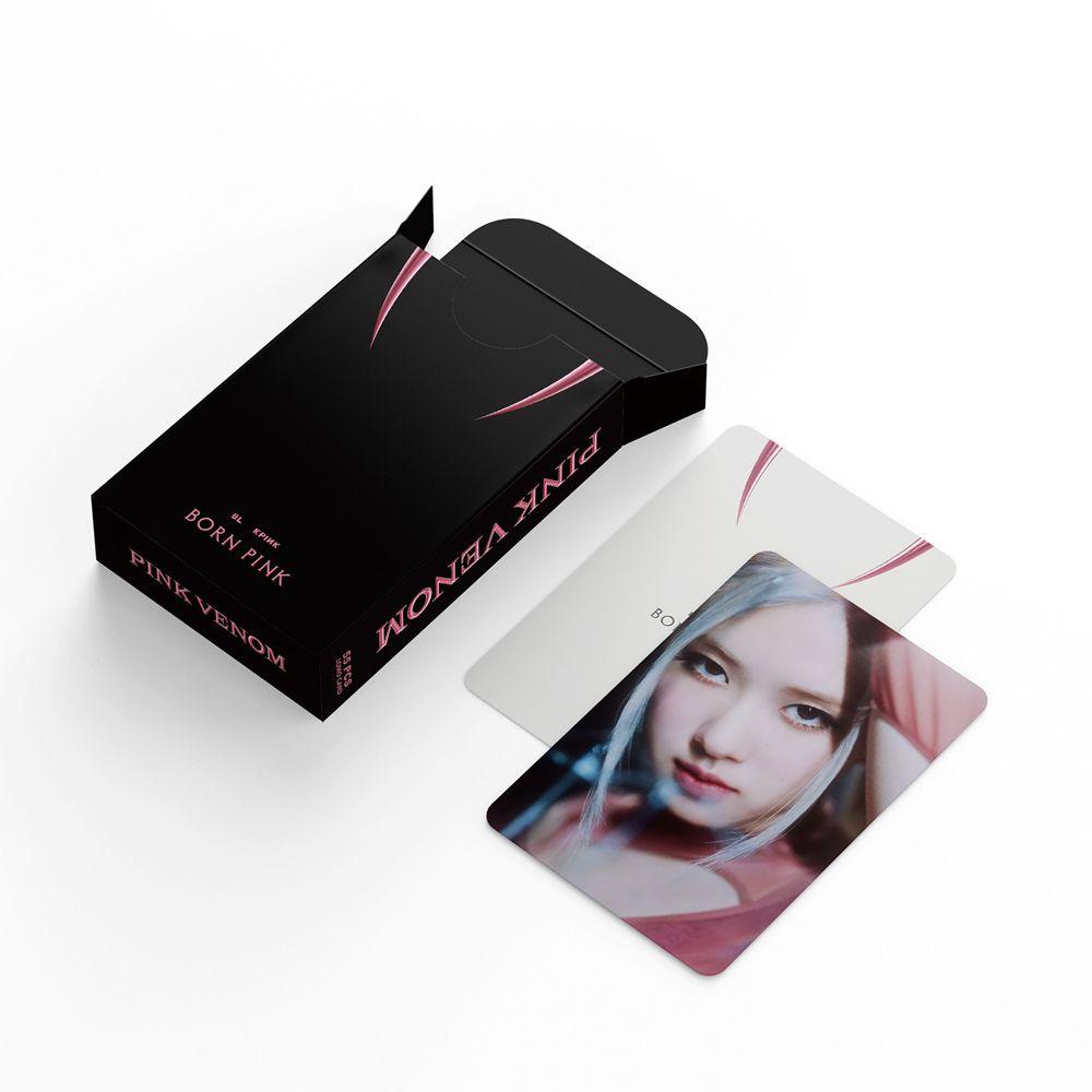 NEEDWAY Photocard VENOM PINK High Quality Fans Collection Print HD Card Kartu Lomo LISA JENNIE ROSE LISA Postcard