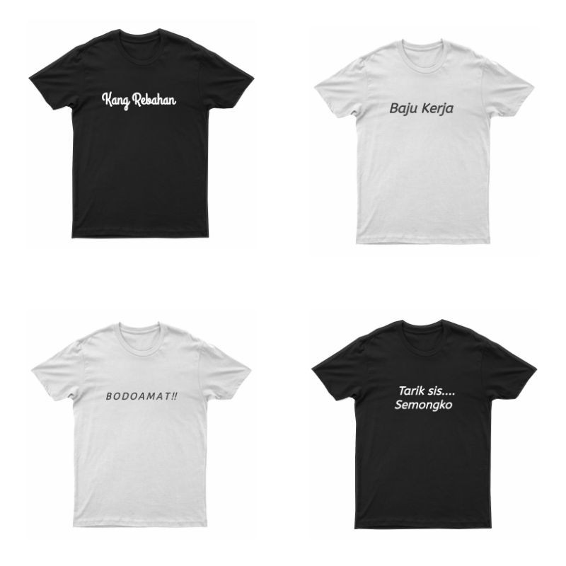Kaos Kata-kata Distro Murah Cotton combed 30s