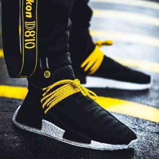 adidas nmd human race black yellow