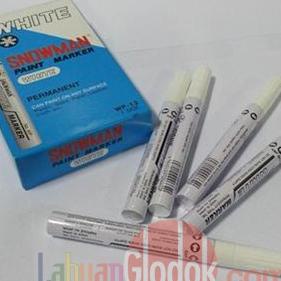 

SPIDOL PERMANENT PAINT MARKER SNOWMAN PUTIH Isi 12 PCS