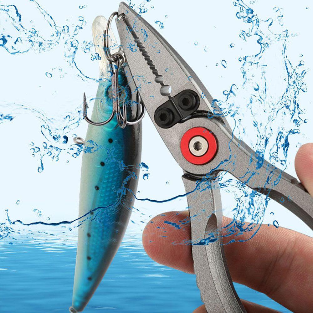 Lanfy Tang Memancing Portabel Aluminium Alloy Fishing Tackle Alat Pancing Split Ring Tang Pancing Pemotong Garis Cutter