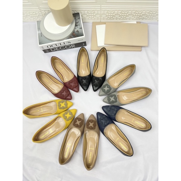 sepatu flat shoes wanita terbaru pesta LOUISDEAR sepatu flat dove B70