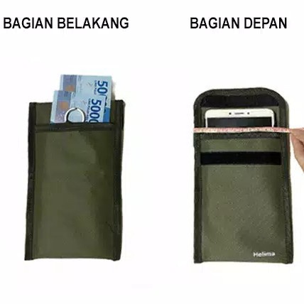 Charyatink - Dompet Leher Pria dan Wanita Kartu Canvas Wallet