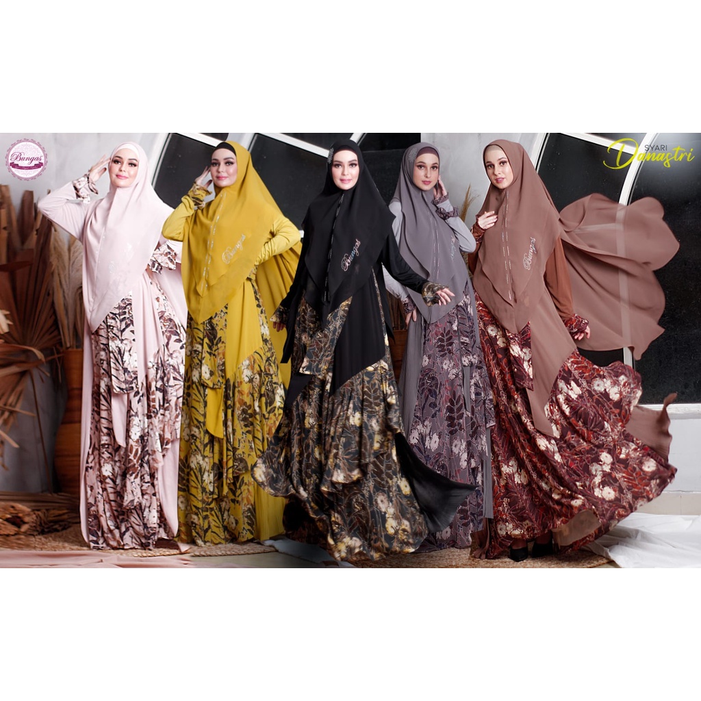 ORIGINAL Gamis Syari DANASTRI BY BUNGAS - BAJU LEBARAN REALPIC ORI