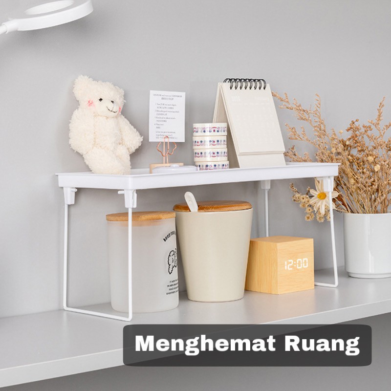 ☀ INDOLAND ☀ R408 Starlight Rak Meja Stationery Desktop Storage Rak Lipat Penyimpanan