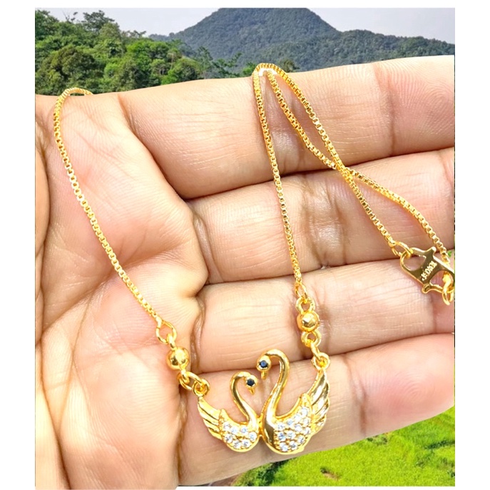 kalung wanita // kalung permata //kalung perhiasan lapis emas//kalung