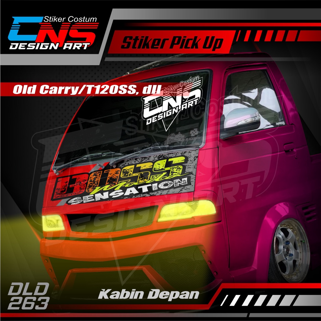 Stiker Kabin Depan Pick Up BOS MUDA SENSATION OLD CARRY LAMA / T120SS, Dll Custom Bisa Request - Sti