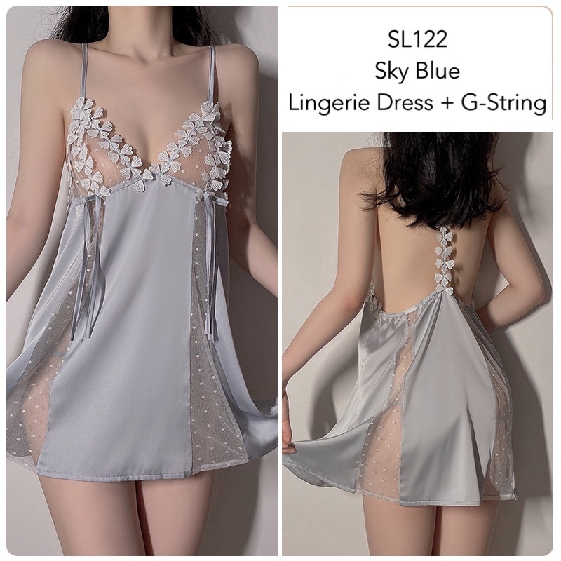 Lingerie Dress Sexy Wanita/ Baju Tidur Sexy Wanita / Lingerie Sexy Dress Transparan/ Sleepwear Sexy 122