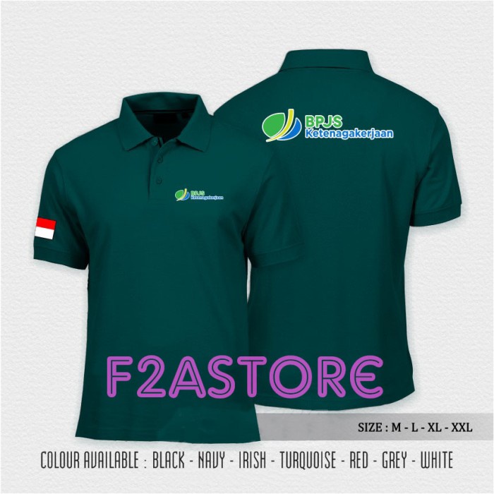 Kaos Kerah Model Baju Kerah BPJS Ketenagakerjaan F2ASTORE