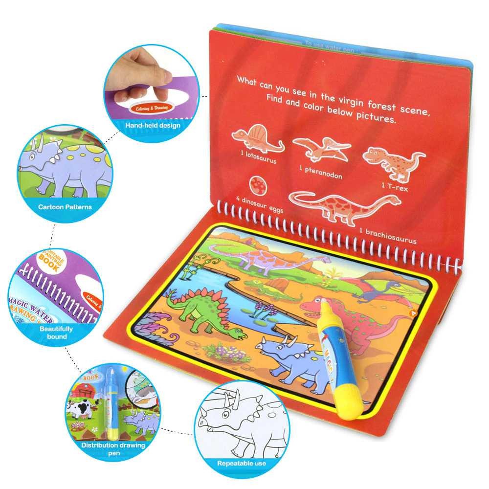 Hot Promo ! COOLPLAY Buku Mewarnai Cat Air Anak Magic Water Book - Gift-2358-1