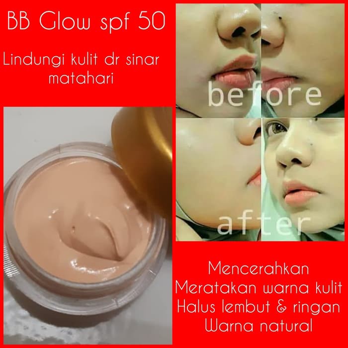 cream pemutih wajah BB GLOW SPF 50/ cream alas bedak / krim glowwing
